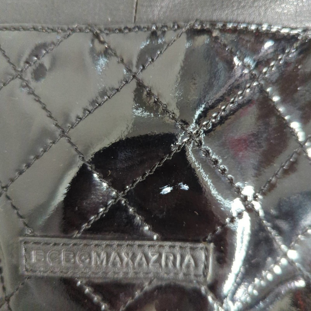BCBG MAX AZRIA Patent Leather Quilted Purse Black - Picture 11 of 12